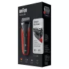 Braun Series 3 300s Golarka foliowa z trymerem Czarny, Czerwony