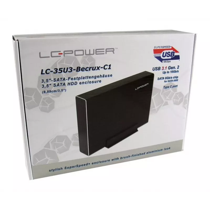 Obudowa HDD LC-Moc LC-35U3-Becrux-C1 czarna 3,5 cala