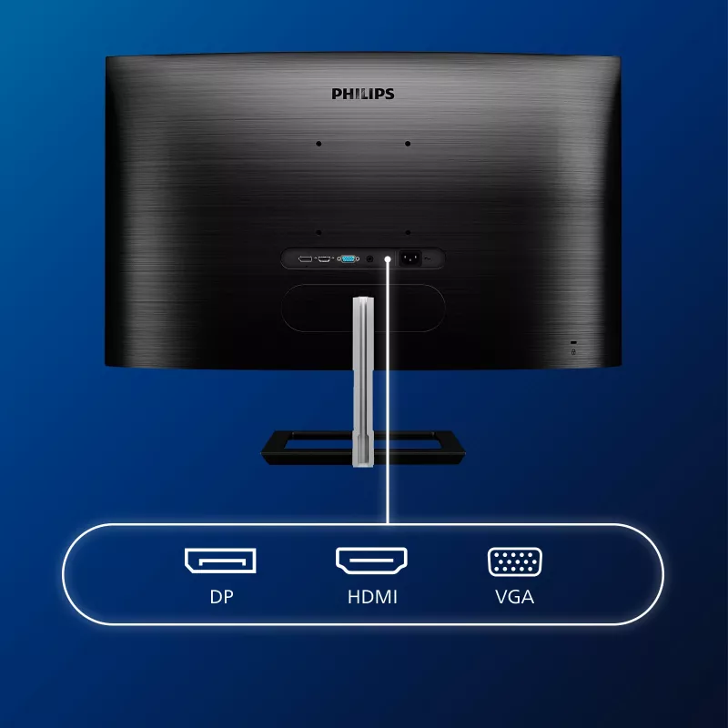 Philips E Line 322E1C/00 monitor komputerowy 80 cm (31,5 cala) 1920 x 1080 pikseli Full HD LCD Czarny