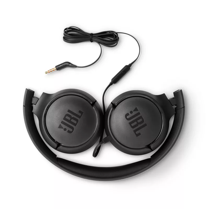 JBL Tune 500 Czarny, Przewodowy, 20 - 20000 Hz, Połączenia/Muzyka, 148 g, Zestaw słuchawkowy, Czarny