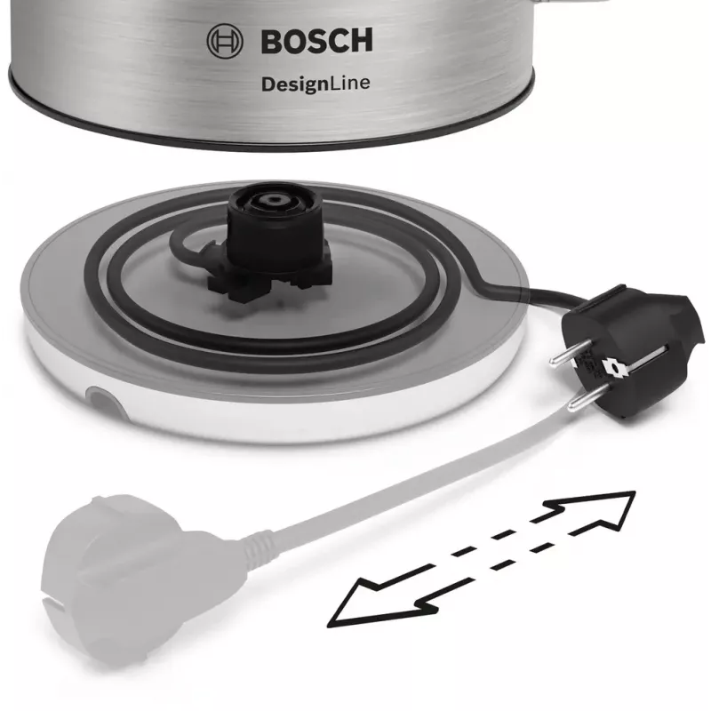 Bosch TWK4P440 czajnik elektryczny 1.7 L 2400 W Czarny, stal nierdzewna