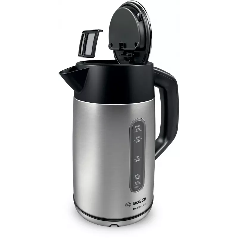 Bosch TWK4P440 czajnik elektryczny 1.7 L 2400 W Czarny, stal nierdzewna
