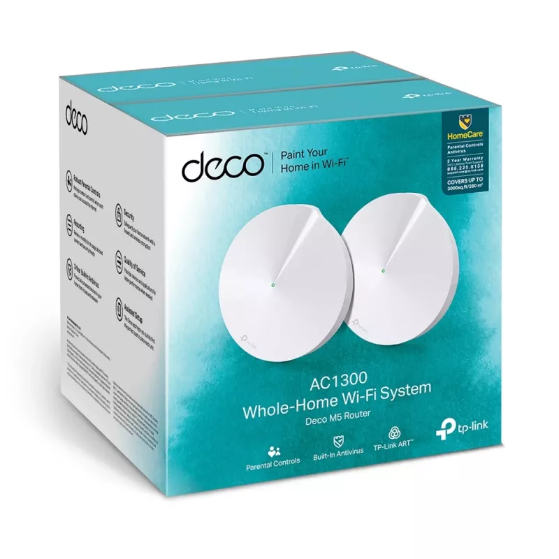 TP-Link AC1300 Deco System Wi-Fi Mesh do całego domu, zestaw 2 szt.