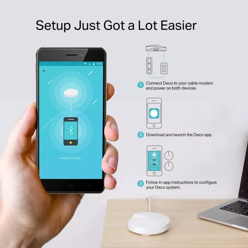 TP-Link AC1300 Deco System Wi-Fi Mesh do całego domu, zestaw 2 szt.