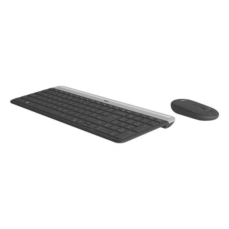 LOGITECH Bezprzewodowy zestaw klawiatury i myszy Slim MK470 - Grafit Qwerty Dansk/ Norsk/ Svenska