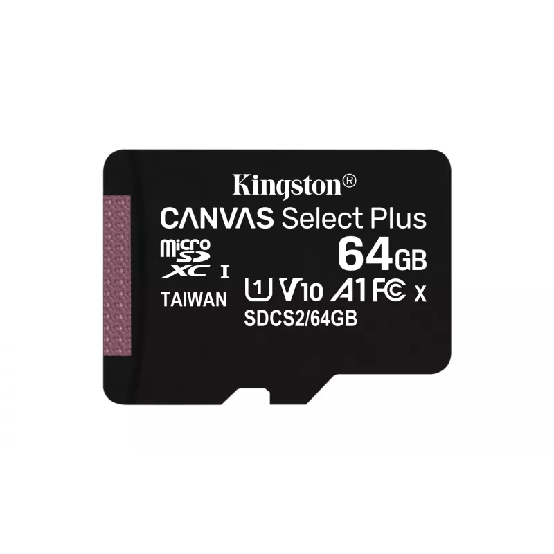 Kingston Technology Canvas Select 64GB micSDXC Plus 100R A1 C10 Karta + ADP
