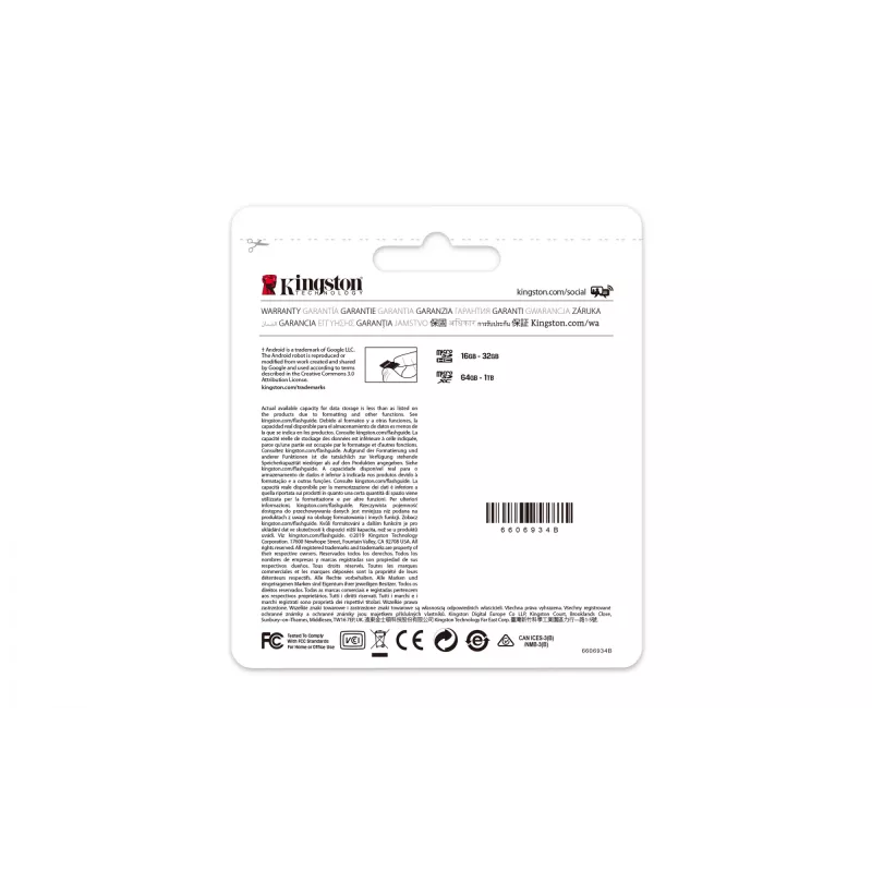 Kingston Technology Canvas Select 64GB micSDXC Plus 100R A1 C10 Karta + ADP