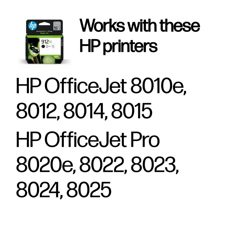 HP 912XL High Yield Black Original Ink Cartridge