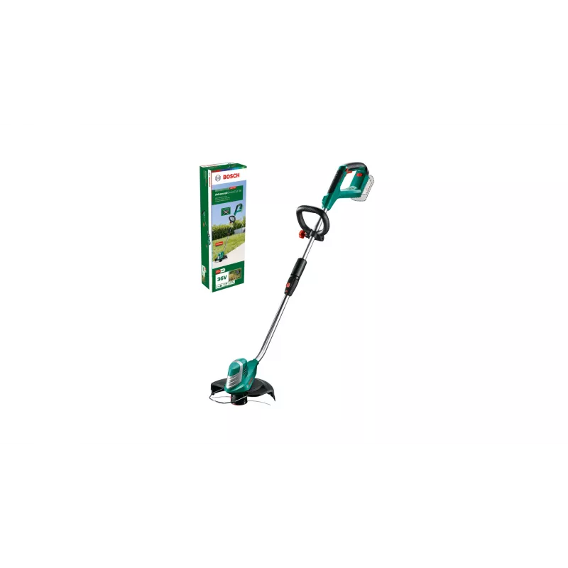 Bosch AdvancedGrassCut 36 Akumulatorowa wykaszarka do trawy Baretool, Podkaszarka żyłkowa, 30 cm, Żyłka nylonowa, Uchwyt pętlowy D, 1,6 mm, 6 m