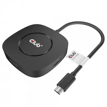 CLUB3D USB Type C 3.2 Gen 1 Multi Stream Transport (MST) Hub DisplayPort 1.4 Triple Monitor