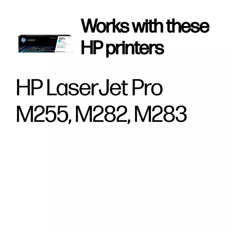 HP 207A cyjan oryginalna kaseta z tonerem LaserJet, 1250 stron, cyjan, 1 szt.
