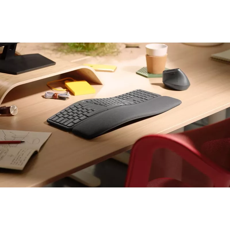 LOGITECH Ergo K860 - Bezprzewodowa dzielona klawiatura Grafit Qwerty Pan Nordic