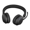 Jabra Evolve2 65 USB-C Czarny MS Stereo, Bezprzewodowy, Biuro/Centrum telefoniczne, 20 - 20000 Hz, 176,4 g, Słuchawki, Czarny