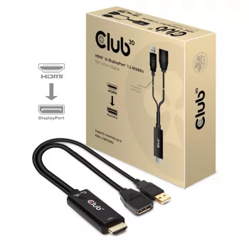 CLUB3D CAC-1331 adapter kabla wideo 0.25 m HDMI DisplayPort Czarny