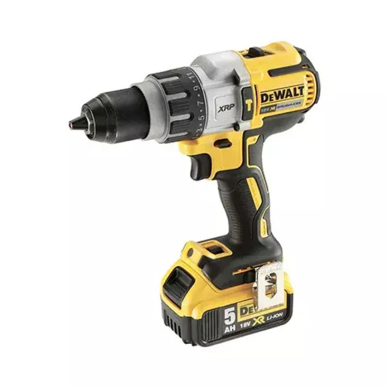 Wiertarko-wkrętarka akumulatorowa DeWalt DCD996P2 18V Li-Ion 5Ah, uchwyt bezkluczykowy, 3-biegowa, 95 Nm, 2,1 kg, wiercenie udarowe