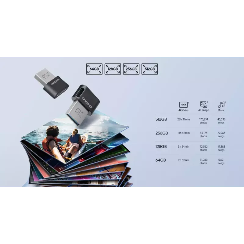 Samsung MUF-64AB USB flash drive 64 GB USB Type-A 3.2 Gen 1 (3.1 Gen 1) szary, srebrny