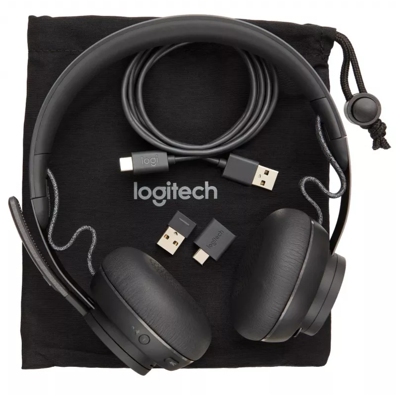 LOGITECH Zone Wireless - USB-C / USB-A - Zestaw słuchawkowy - MSFT Teams Zone - Czarny