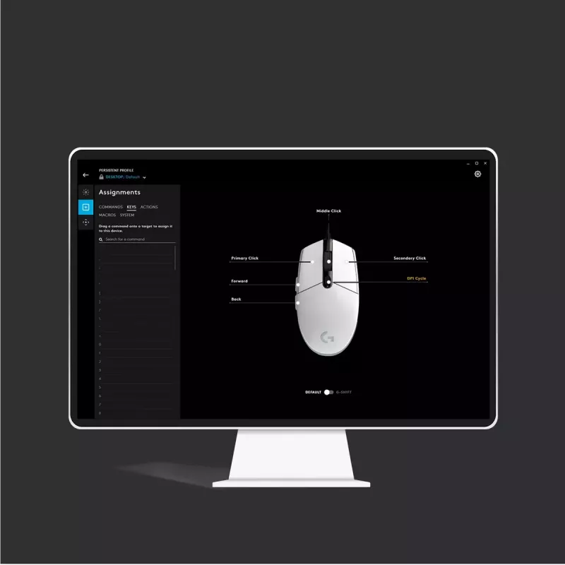 LOGITECH G203 Lightsync mysz gamingowa USB czarna