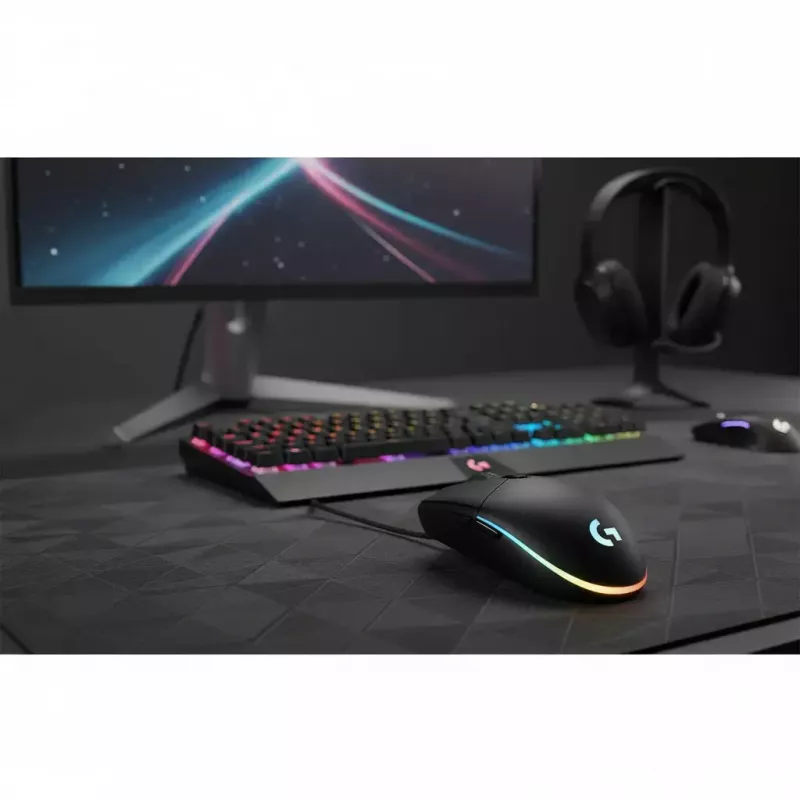 LOGITECH G203 Lightsync mysz gamingowa USB czarna