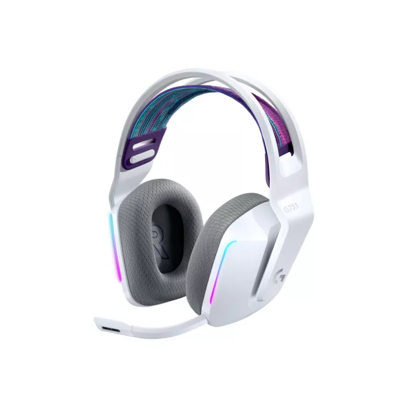 LOGITECH G733 Lightspeed bezprzewodowy zestaw słuchawkowy RGB do gier Biały