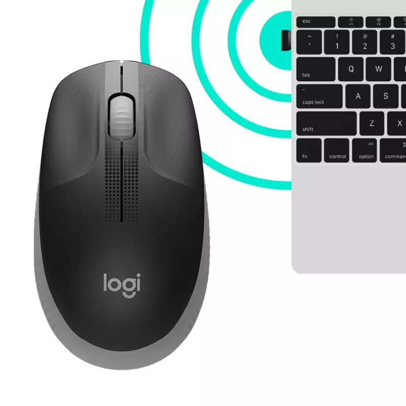 LOGITECH M190 Pełnowymiarowa mysz bezprzewodowa średni szary