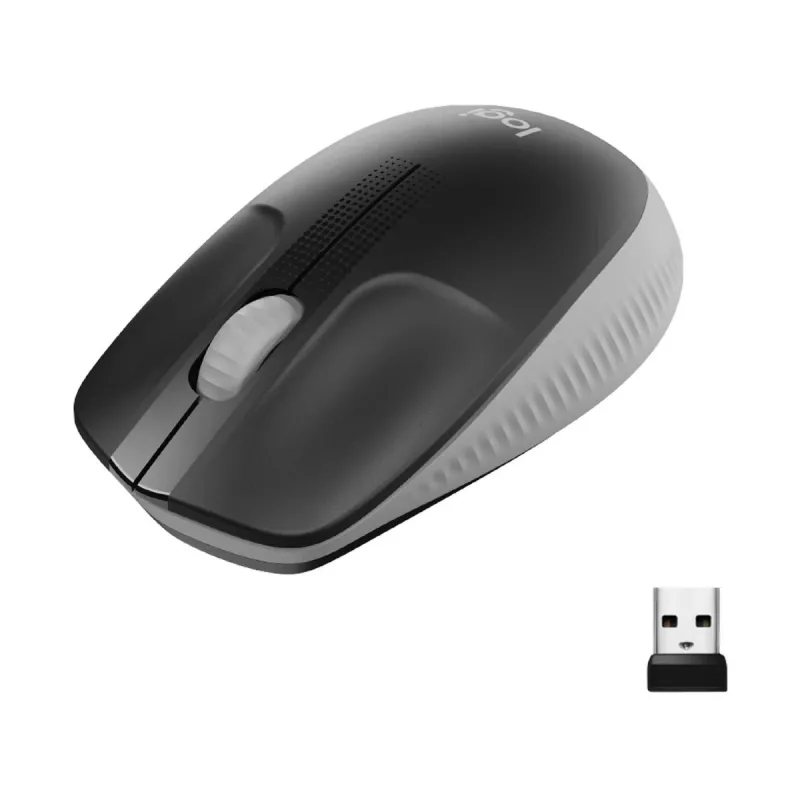 LOGITECH M190 Pełnowymiarowa mysz bezprzewodowa średni szary