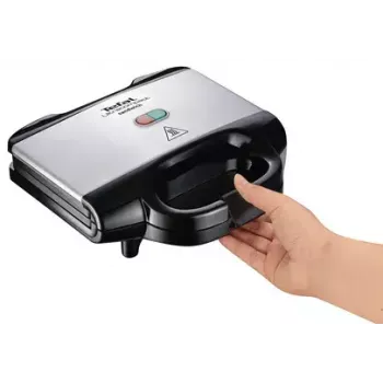 Opiekacz do kanapek Tefal SM1572, 700 W, płyty do pieczenia 230 x 130 mm, stal nierdzewna/czarny