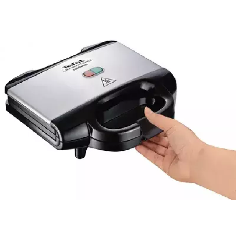 Opiekacz do kanapek Tefal SM1572, 700 W, płyty do pieczenia 230 x 130 mm, stal nierdzewna/czarny