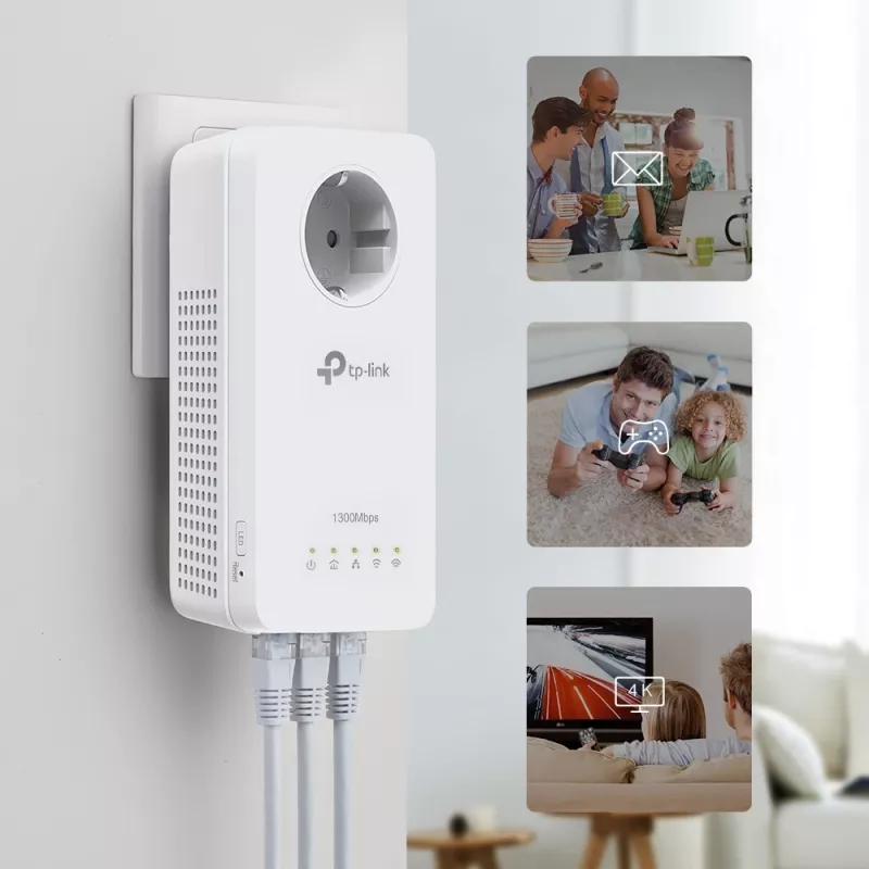 Adapter sieciowy PowerLine TP-Link TL-WPA8631P KIT 300 Mbit/s Ethernet LAN Wi-Fi Biały 2 szt.