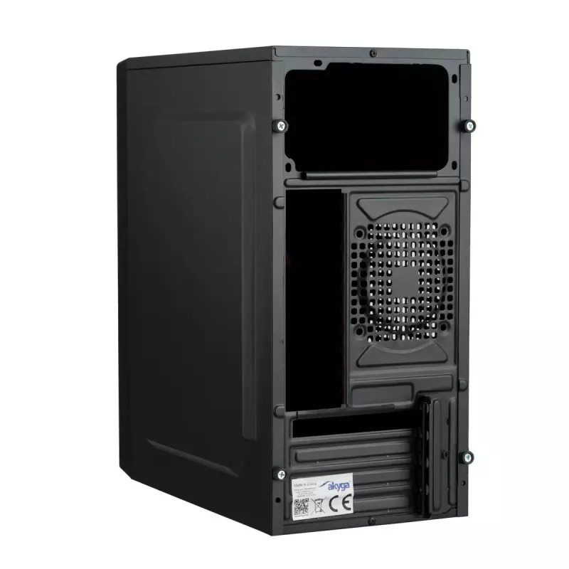 Obudowa PC Akyga AK36BK Micro Tower Czarna — Micro Tower, obsługuje Flex-ATX/Mini-ITX/Micro-ATX, GPU max 25 cm, cooler CPU max 14 cm