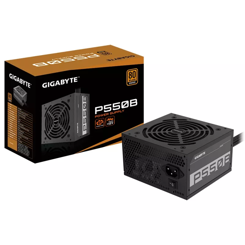 GIGABYTE P550B zasilacz 550 W 20+4 pin ATX ATX Czarny