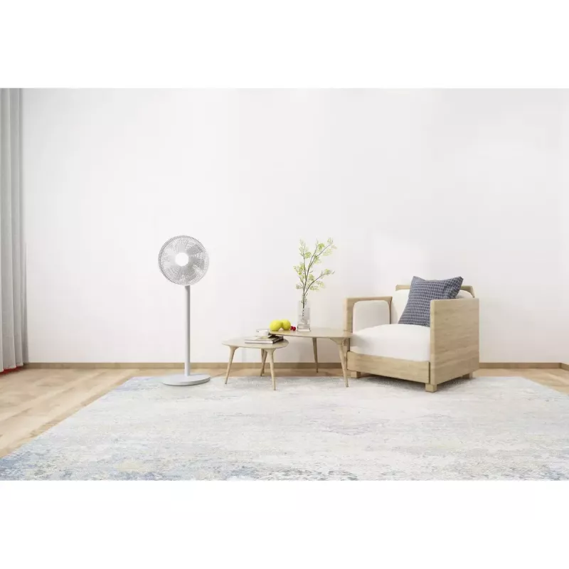 Wentylator stojący Xiaomi Mi Smart Standing Fan 2 Lite PYV4007GL — 35,6 cm 7-łopatkowy, 3 prędkości, 45 W, oscylacja 90°, regulowana wysokość 642–1000 mm, biały