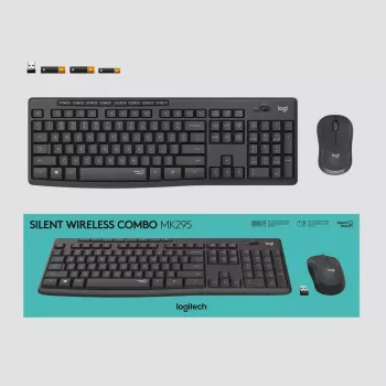 Logitech MK295 Silent Wireless Combo klawiatura RF Wireless QWERTY US International Czarny