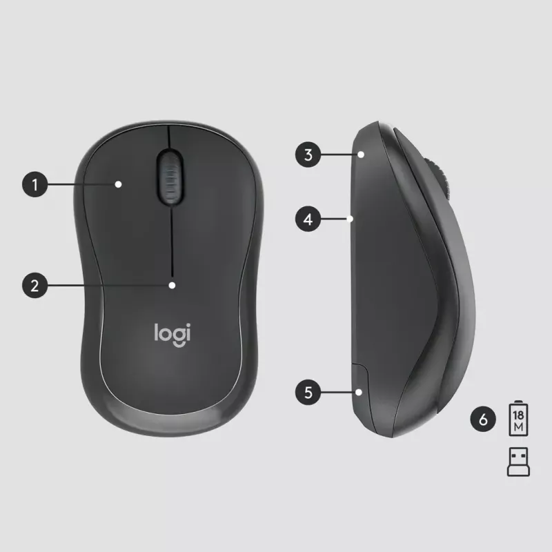 Logitech MK295 Silent Wireless Combo klawiatura RF Wireless QWERTY US International Czarny