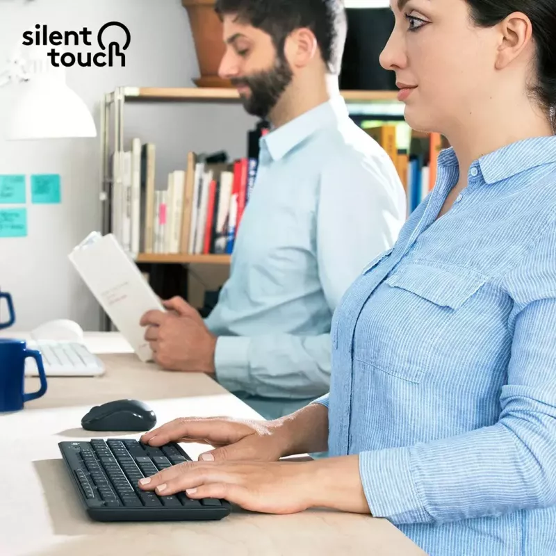 Logitech MK295 Silent Wireless Combo klawiatura RF Wireless QWERTY US International Czarny