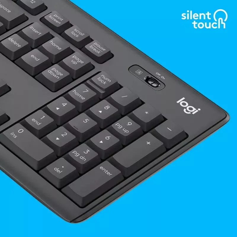 Logitech MK295 Silent Wireless Combo klawiatura RF Wireless QWERTY US International Czarny