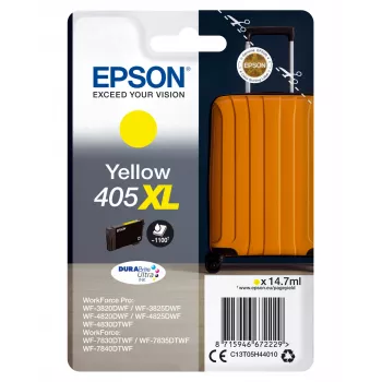 Epson 405XL DURABrite Ultra Ink kartridż z tuszem 1 szt. Oryginalny wysoki (XL) uzysk, żółty