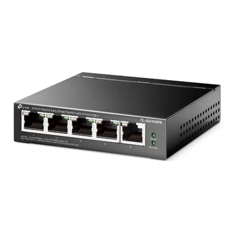 Przełącznik TP-Link 5-portowy Gigabit Easy Smart PoE z 4 portami PoE+