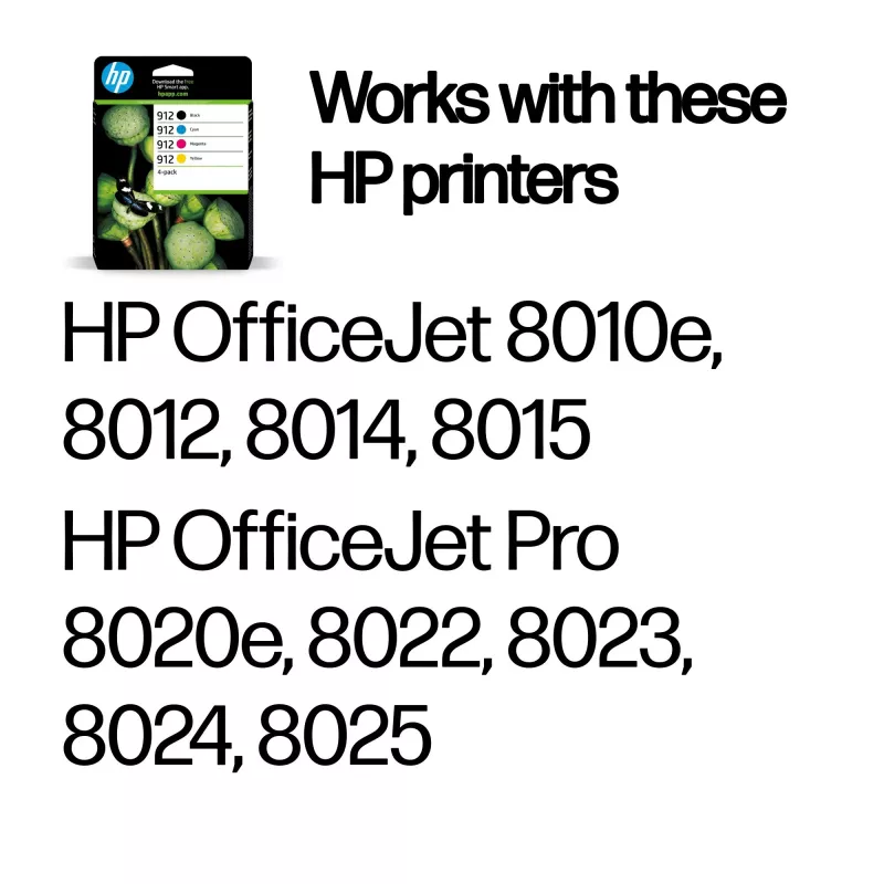 HP 912 4 szt. oryginalne wkłady atramentowe czarny/cyjan/magenta/żółty
