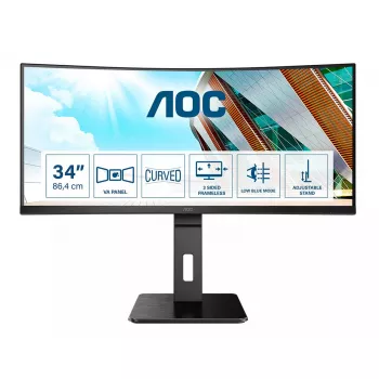 Monitor komputerowy AOC P2 CU34P2A 86,4 cm (34 cale) 3440 x 1440 Quad HD LED Czarny