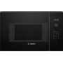 Wbudowana kuchenka mikrofalowa solo Bosch Serie 6 BFL524MB0 — 800 W, 20 L, grill, sterowanie dotykowe i pokrętłem, czarna