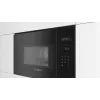 Wbudowana kuchenka mikrofalowa solo Bosch Serie 6 BFL524MB0 — 800 W, 20 L, grill, sterowanie dotykowe i pokrętłem, czarna