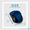 Mysz bezprzewodowa HP 220 (Lumiere Blue), oburęczna, RF, niebieska