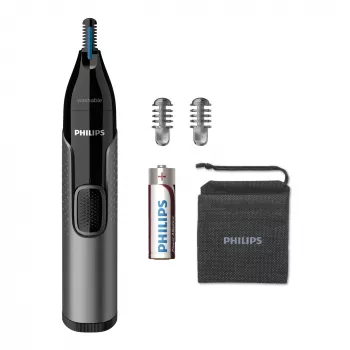 Philips Seria 3000 Trymer do nosa, uszu i brwi NT3650/16 zmywalny, z 2 nasadkami grzebieniowymi