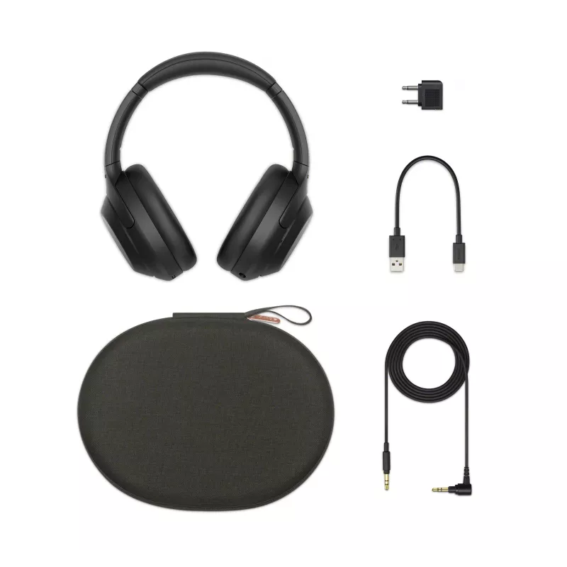 Słuchawki bezprzewodowe Sony WH-1000XM4 nauszne, rozmowy/muzyka, USB Type-C, Bluetooth, czarne