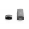 DIGITUS Combo Card Reader Hub (USB-C+USB 3.0) 1x SD, 1x MicroSD, 1x USB 3.0, szary