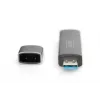 DIGITUS Combo Card Reader Hub (USB-C+USB 3.0) 1x SD, 1x MicroSD, 1x USB 3.0, szary