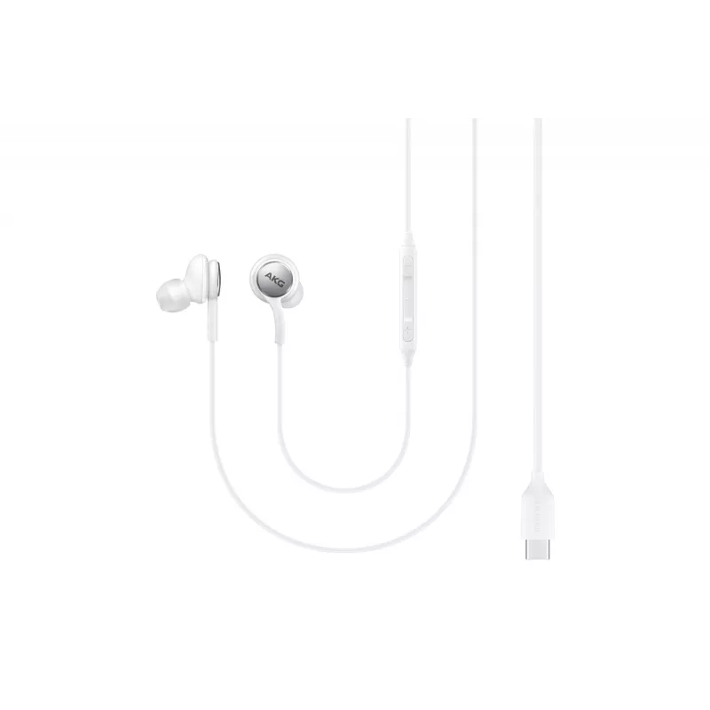 Przewodowe słuchawki douszne Samsung EO-IC100, binauralne, złącze USB Type-C, impedancja 32 Ω, 20–20000 Hz, białe