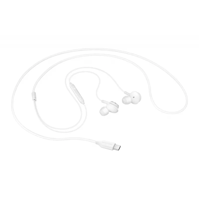 Przewodowe słuchawki douszne Samsung EO-IC100, binauralne, złącze USB Type-C, impedancja 32 Ω, 20–20000 Hz, białe