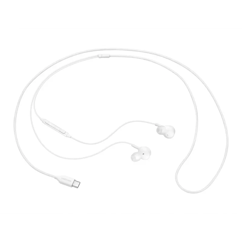 Przewodowe słuchawki douszne Samsung EO-IC100, binauralne, złącze USB Type-C, impedancja 32 Ω, 20–20000 Hz, białe